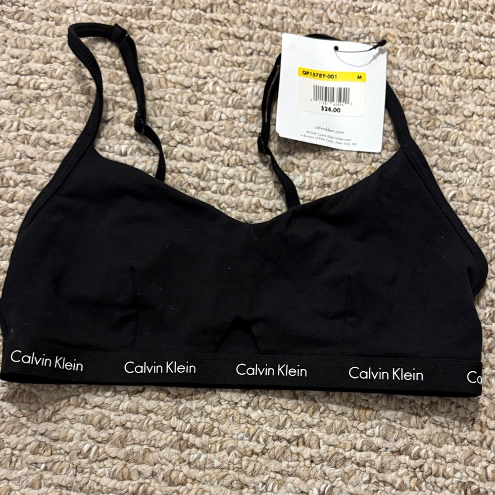 Calvin Klein Black Logo Bralette